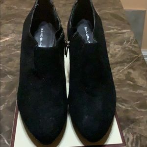 Black (Bandolino) suede wedge heels